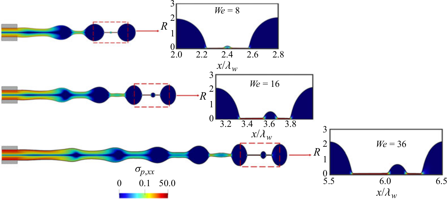 The “beads on string” structure of a thinning viscoelastic jet (Zinelis et al, 2024)