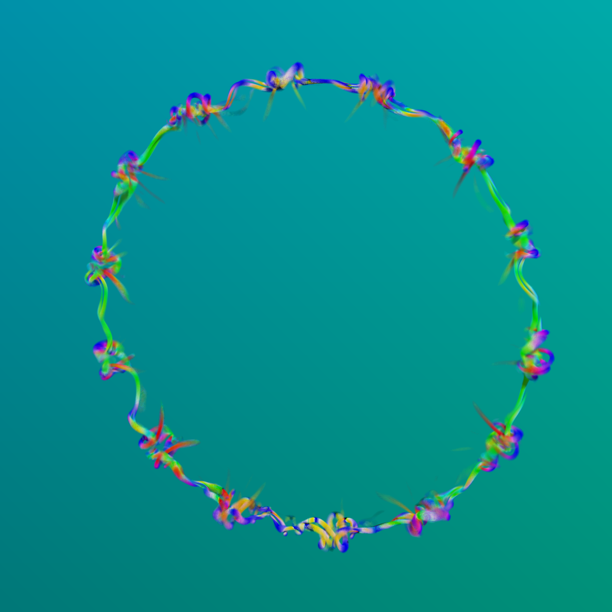 The same rendering with voricity-vector-direction color coding appears to be a bit over the top