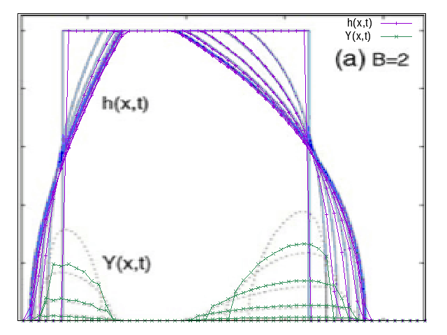 h and Y comparison B=2 (script)