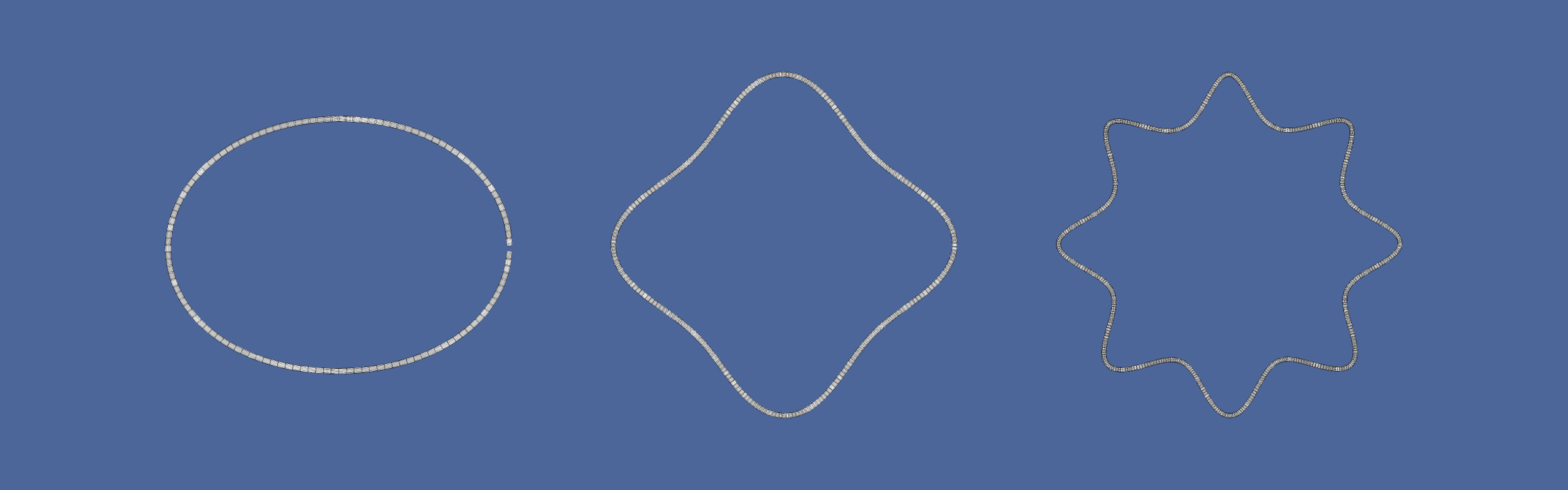 Steady vortex filaments in the shape of a torus unknot, \mathcal{U}_{2,1}, \mathcal{U}_{4,1}, and \mathcal{U}_{8,1}