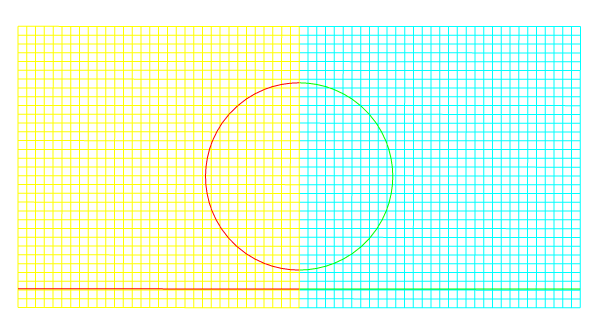 mirrored interface and cells are not colored.