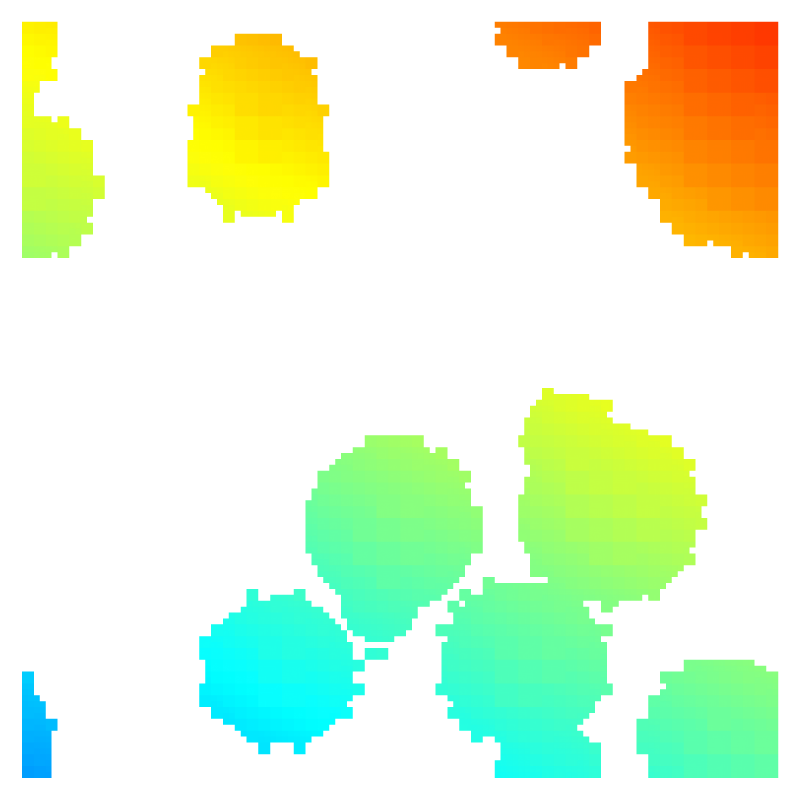Cross-section of the pressure field.