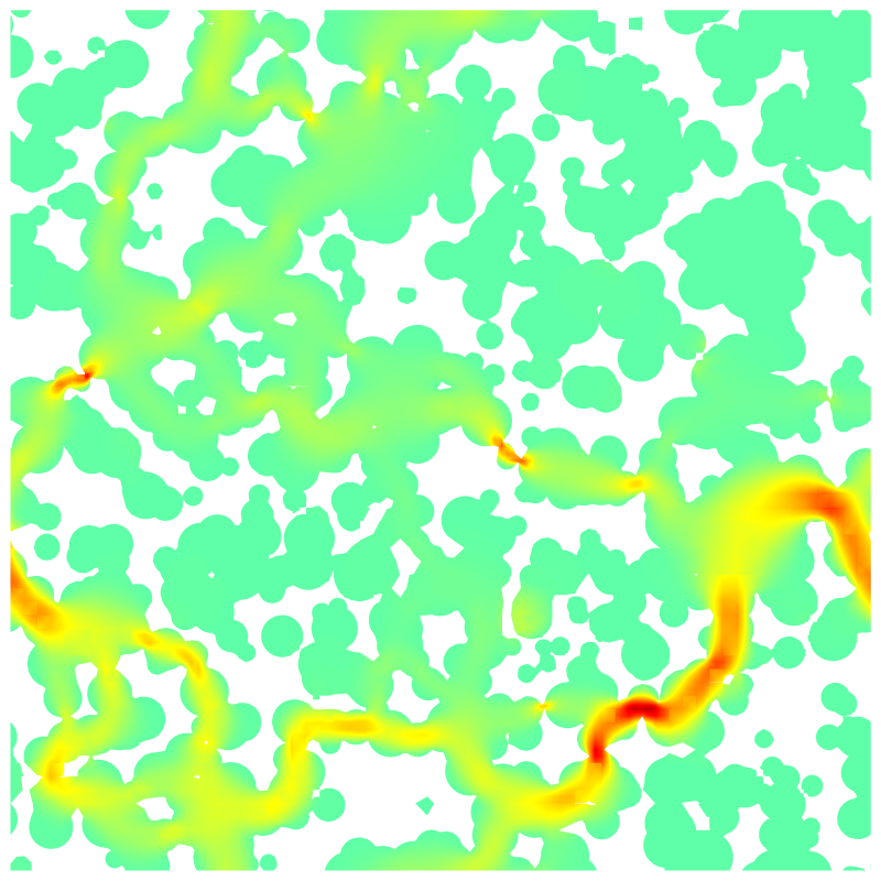 Norm of the velocity field.