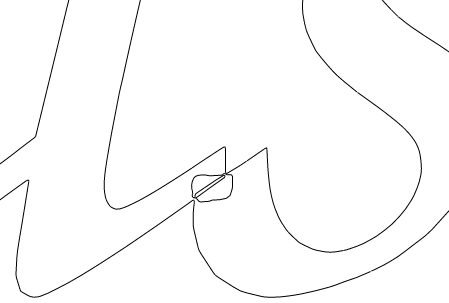 The input curve represented through its VOF discretisation.